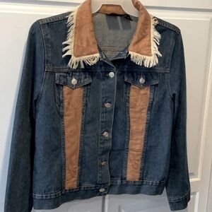 Lighthouse Apparel denim and faux suede jacket vintage 1990’s